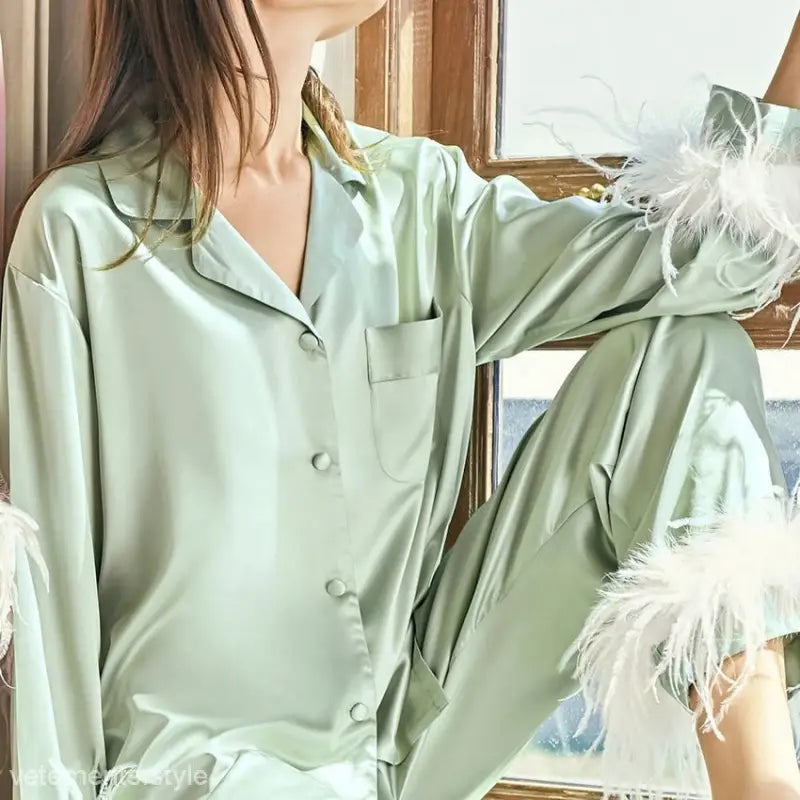 FASHION SILK PAJAMAS SET-VETEMENTS