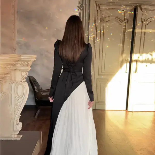 ELEGANT SLIM WAIST LACE UP DRESS-VETEMENTS