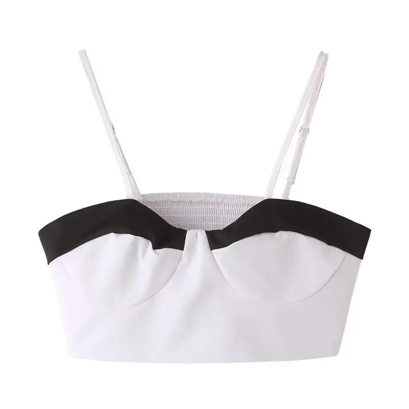 White and black crop top ideal for Snow White Blazer and white blazer suit styles