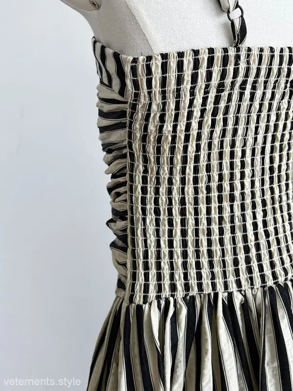 FRENCH STRIPED BANDEAU SLING DRESS-VETEMENTS