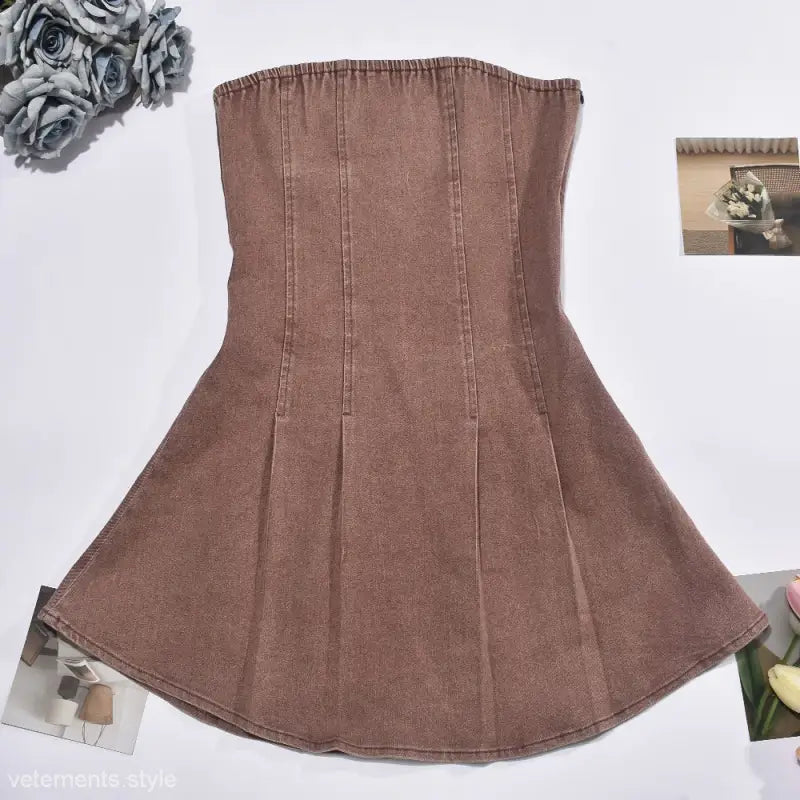 ELEGANT WASHED DENIM DRESS-VETEMENTS