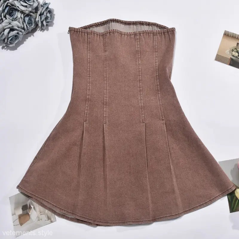 ELEGANT WASHED DENIM DRESS-VETEMENTS