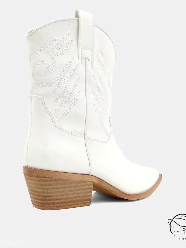 CLASSIC WHITE COWBOY BOOTS-VETEMENTS
