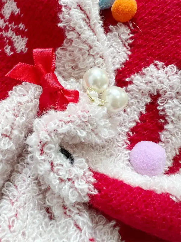 ELK FLOCKING JACQUARD HANDMADE CHRISTMAS SWEATER-VETEMENTS