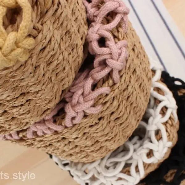 Crocheted and knitted handbags in neutral colors for your woven bag handmade care
