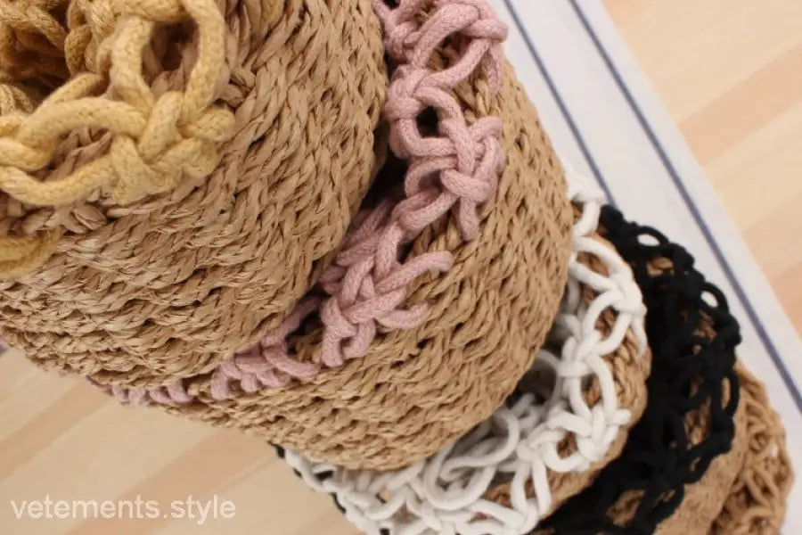 Crocheted and knitted handbags in neutral colors for your woven bag handmade care