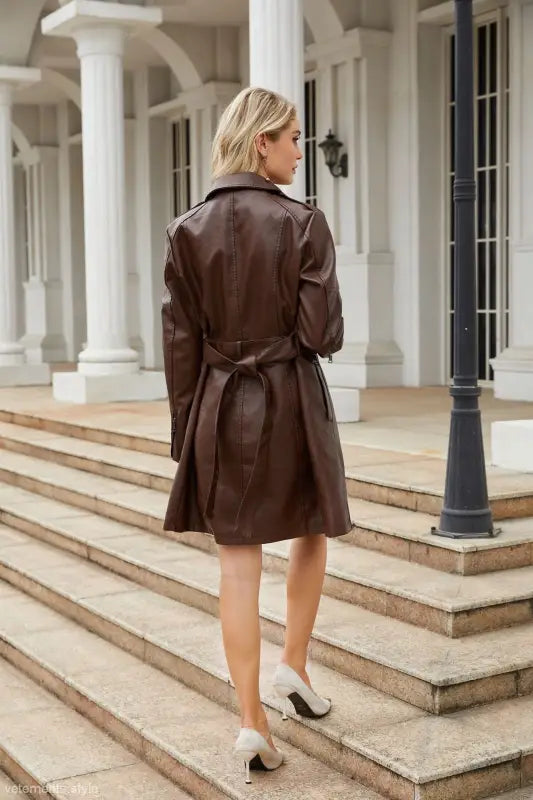 LEATHER BRITISH COAT-VETEMENTS