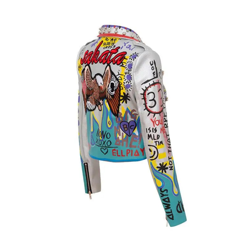 MOTORCYCLE LEATHER SHORT COAT-VETEMENTS