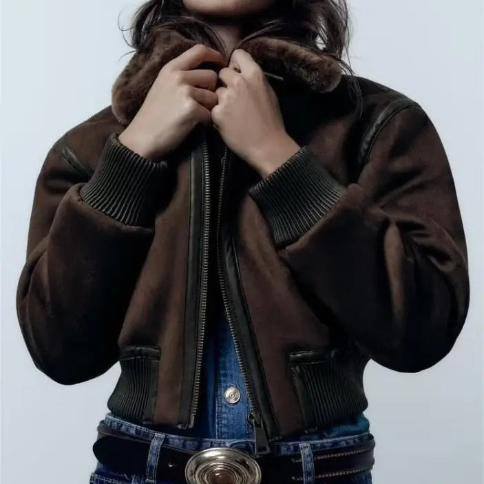 DOUBLE SIDED SHEARLING JACKET