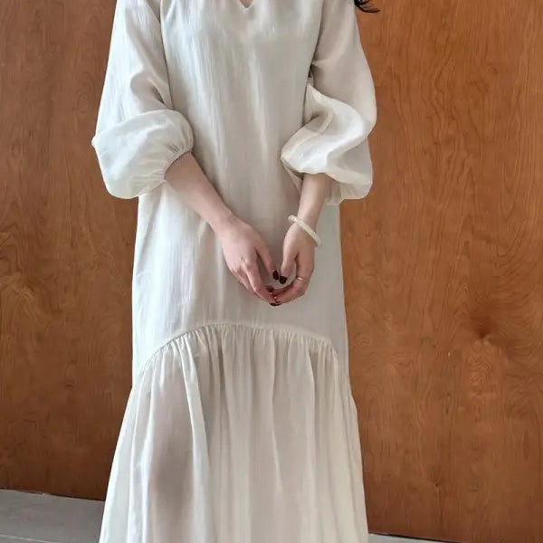 FRENCH LOOSE GENTLE LONG DRESS-VETEMENTS