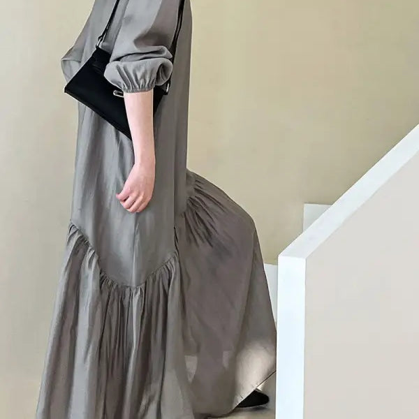 FRENCH LOOSE GENTLE LONG DRESS-VETEMENTS