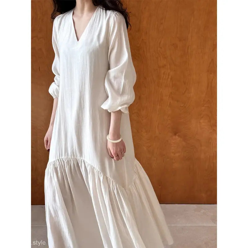 FRENCH LOOSE GENTLE LONG DRESS-VETEMENTS