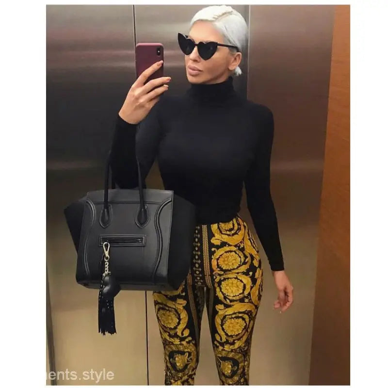 GOLD ROSE LEGGINGS-VETEMENTS