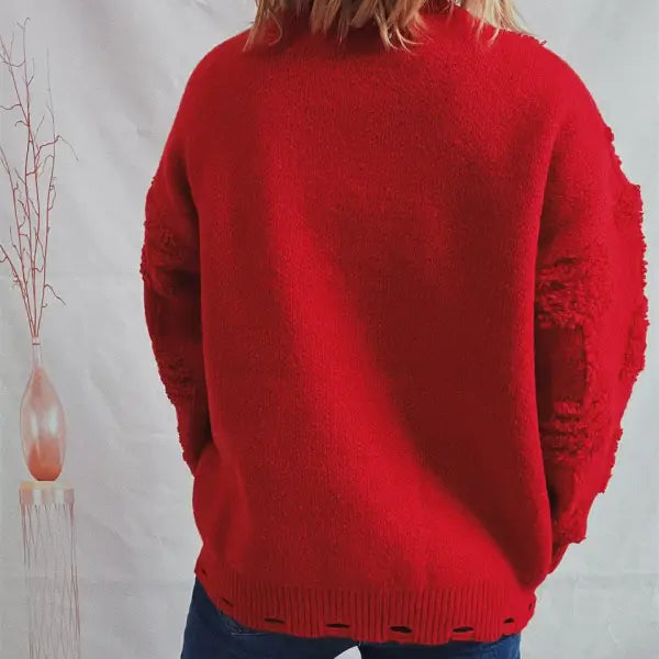 HANDMADE PEARL CHRISTMAS THEME SWEATER-VETEMENTS