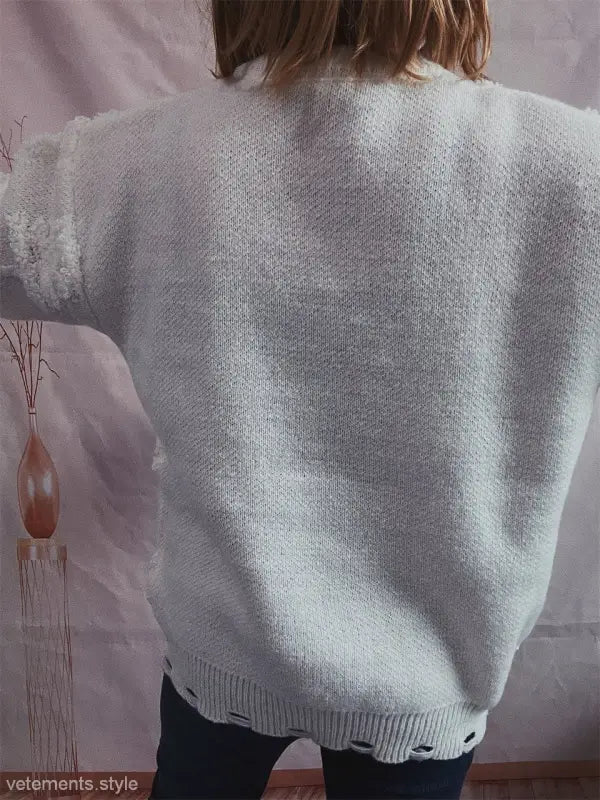 HANDMADE PEARL CHRISTMAS THEME SWEATER-VETEMENTS