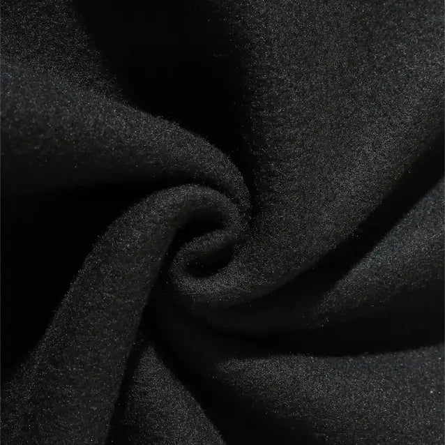 Swirled black fabric with a soft texture in Hawkins Cute Sweater for Fall Winter Korean