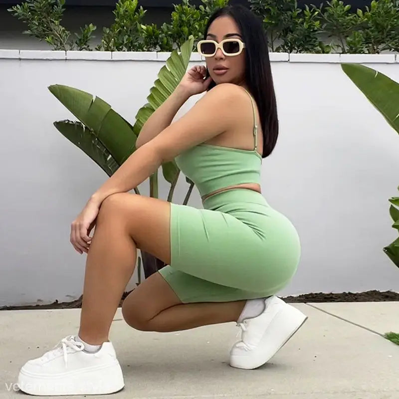 CAMISOLE BUM LIFT FITNESS YOGA SUIT-VETEMENTS