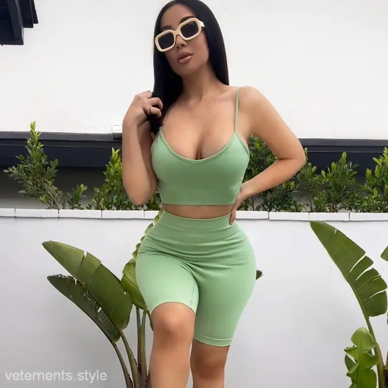 CAMISOLE BUM LIFT FITNESS YOGA SUIT-VETEMENTS