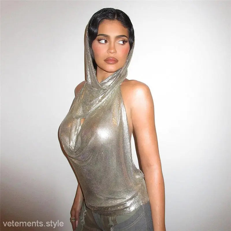 KYLIE NIGHTCLUB SILVER HAT-VETEMENTS