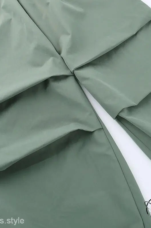 Light gray casual cute trousers wide leg polyester cargo pants