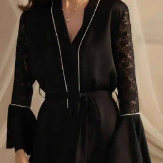 SEXY LIGHT SATIN NIGHTGOWN