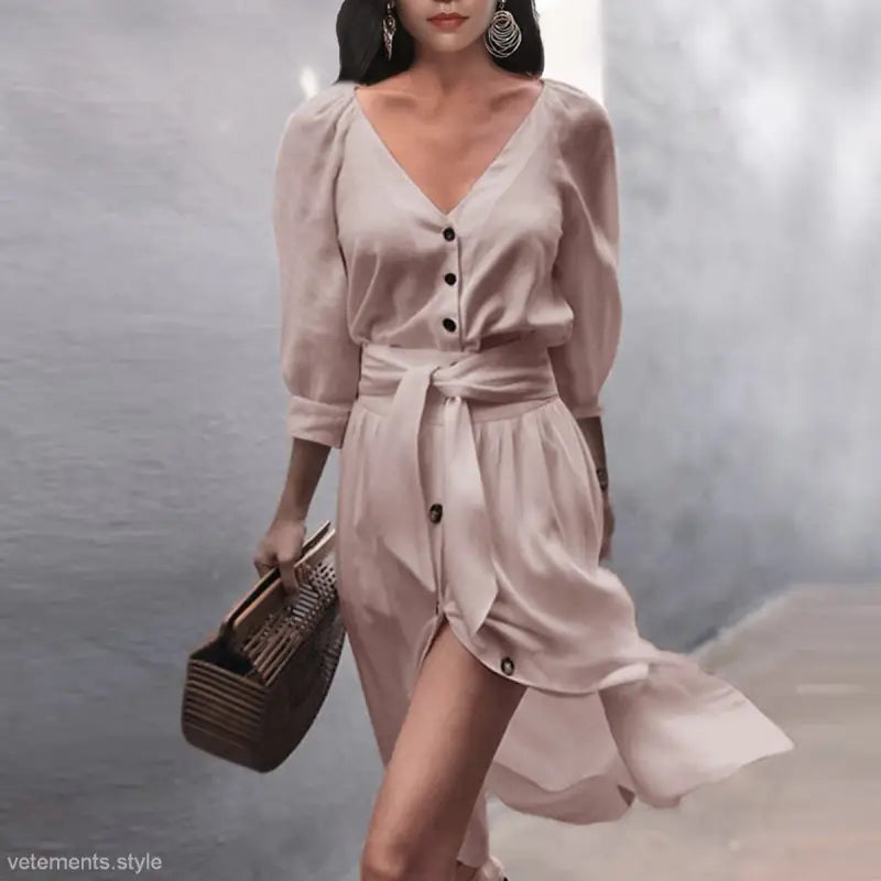 LONG SLEEVE SEXY DRESS-VETEMENTS