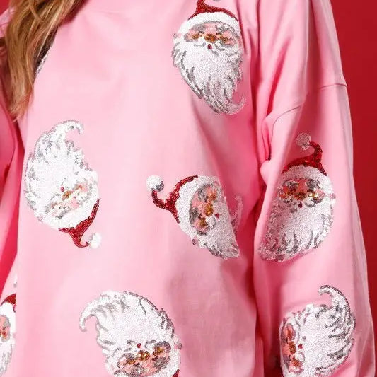 CREW NECK CASUAL LOOSE CHRISTMAS SEQUINED SWEATER-VETEMENTS