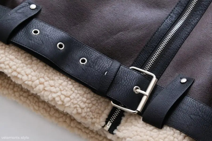 LOOSE MOTORCYCLE JACKET-VETEMENTS