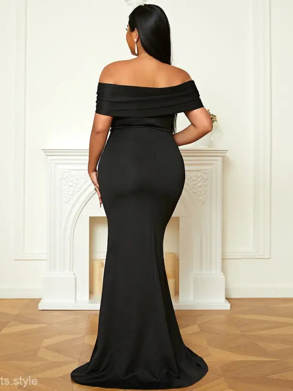 Elegant black maxi bodycon evening dress women luxury evening dress for formal occasions