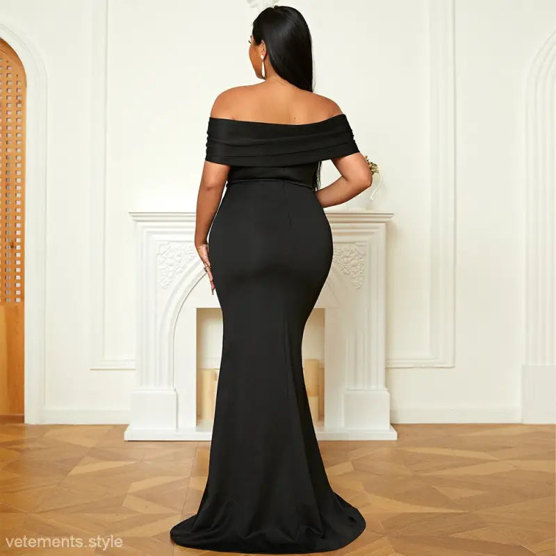 Elegant black maxi bodycon evening dress women luxury evening dress for formal occasions
