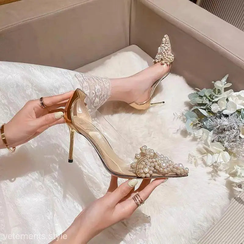 SPARKLING RHINESTONE HIGH HEELS-VETEMENTS