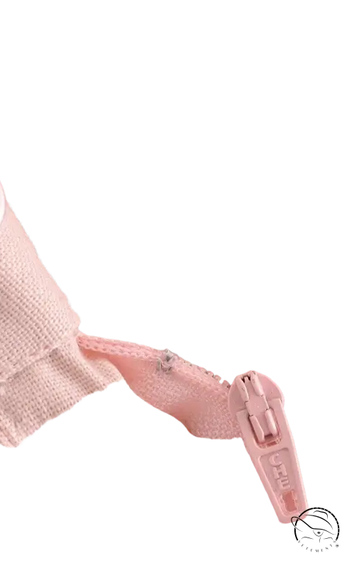 Pink linen blend short dress with zipper in pants and top blazer high