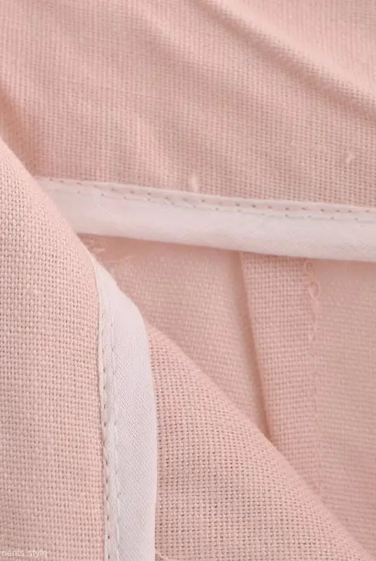 Pink fabric with white trim for Pink Pants and Top Blazer High, perfect for stylish outfits