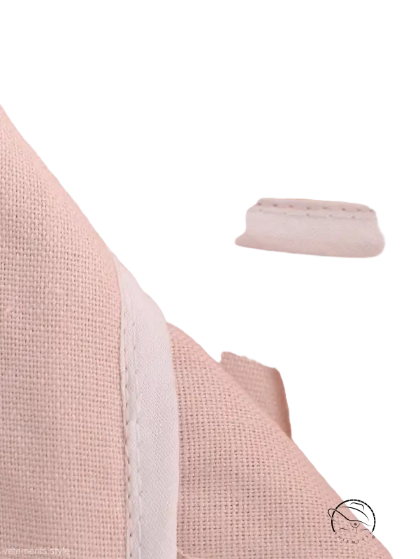 Pink pants and top blazer high in pink fabric with white trim