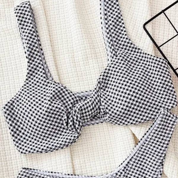 PLAID PRINTED SEXY BIKINI-VETEMENTS