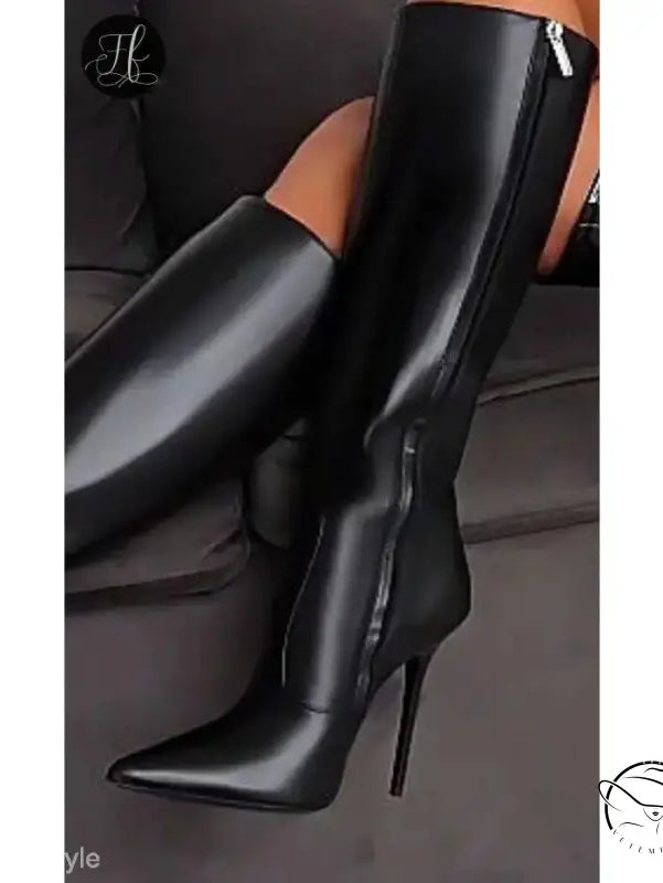 STYLISH STILETTO KNEE HIGH BOOTS