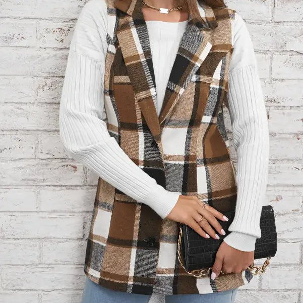 SINGLE PLAID COAT-VETEMENTS