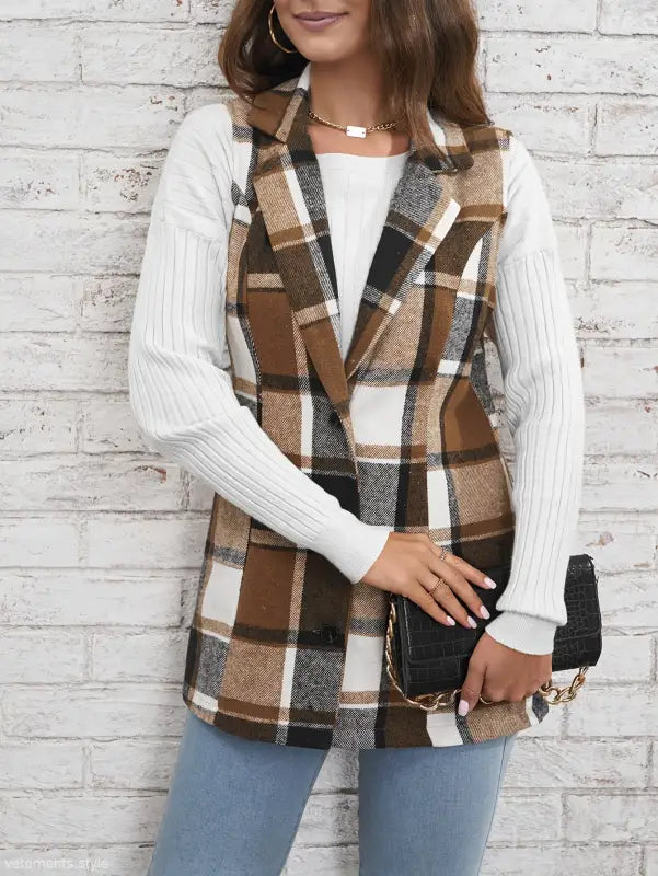 SINGLE PLAID COAT-VETEMENTS