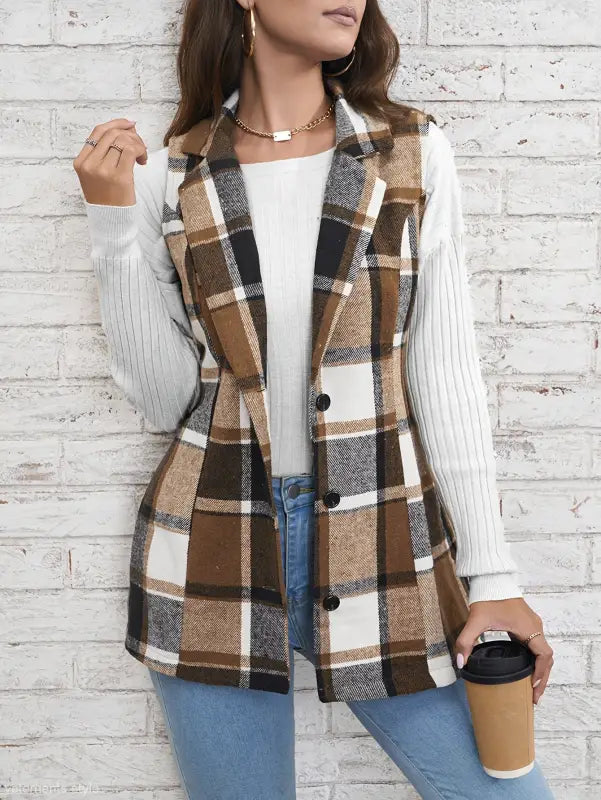 SINGLE PLAID COAT-VETEMENTS
