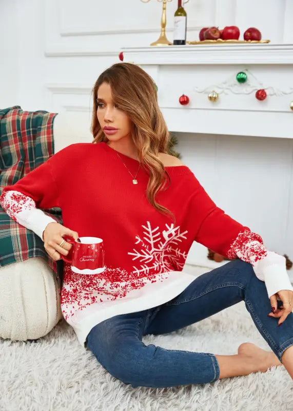 POPULAR SMALL SNOWFLAKE CHRISTMAS SWEATER-VETEMENTS