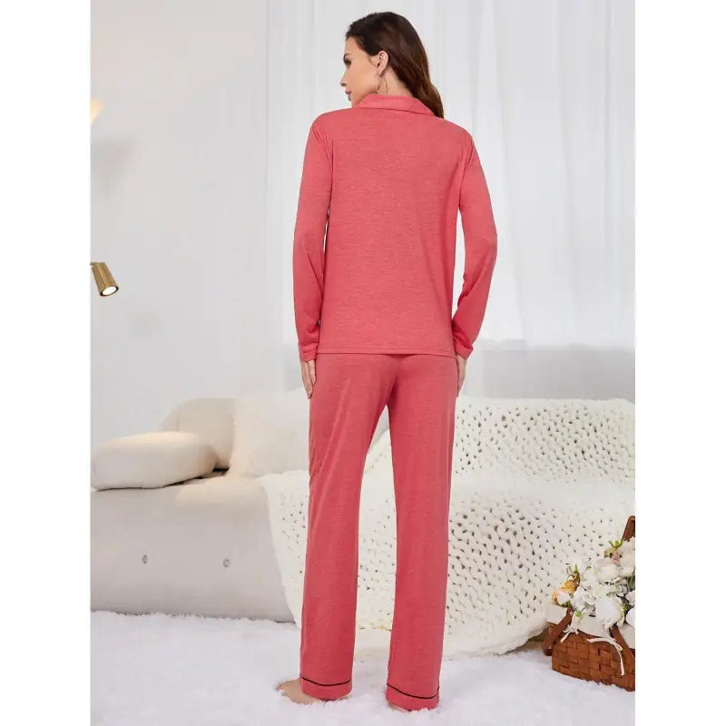 RED CARDIGAN HOMEWEAR SUIT-VETEMENTS