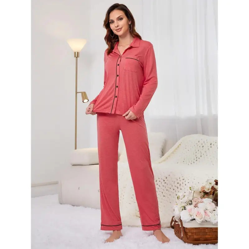 RED CARDIGAN HOMEWEAR SUIT-VETEMENTS