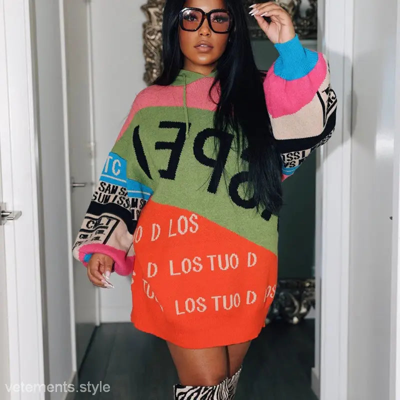 LETTER GRAPHIC LOOSE SWEATER-VETEMENTS