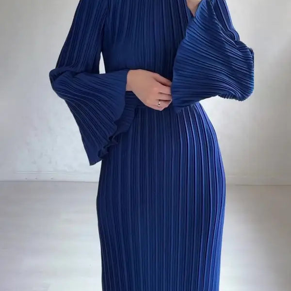 PLEATED BELL SLEEVE MID LENGTH DRESS-VETEMENTS
