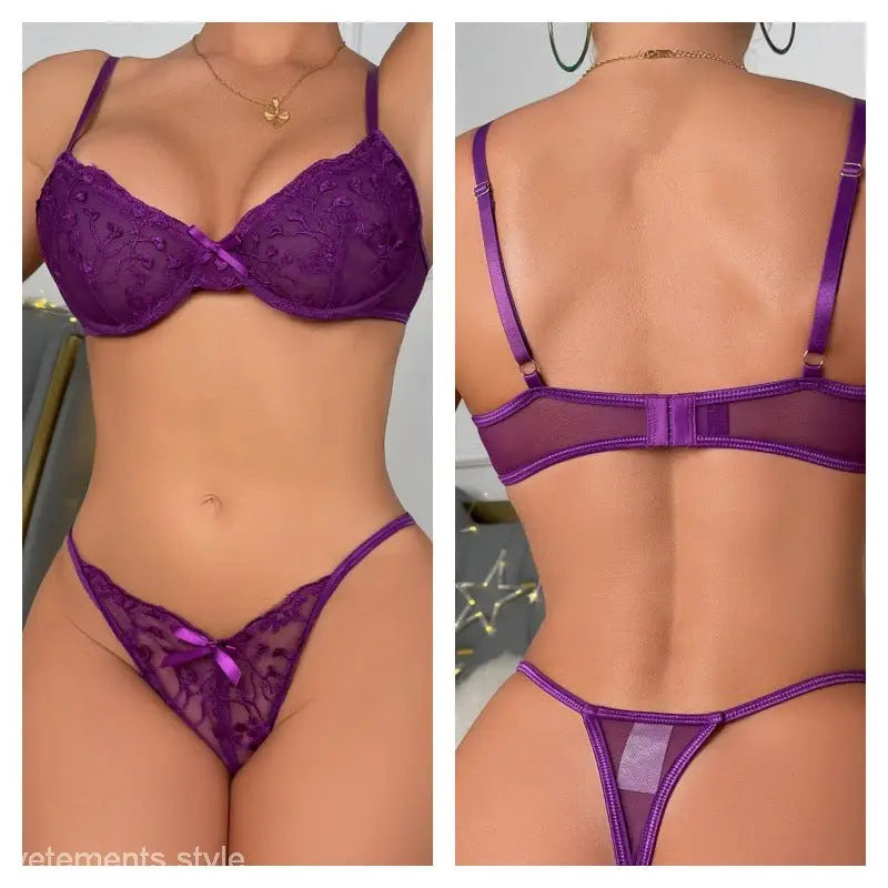 SEXY EMBROIDERY LACE UNDERWEAR-VETEMENTS