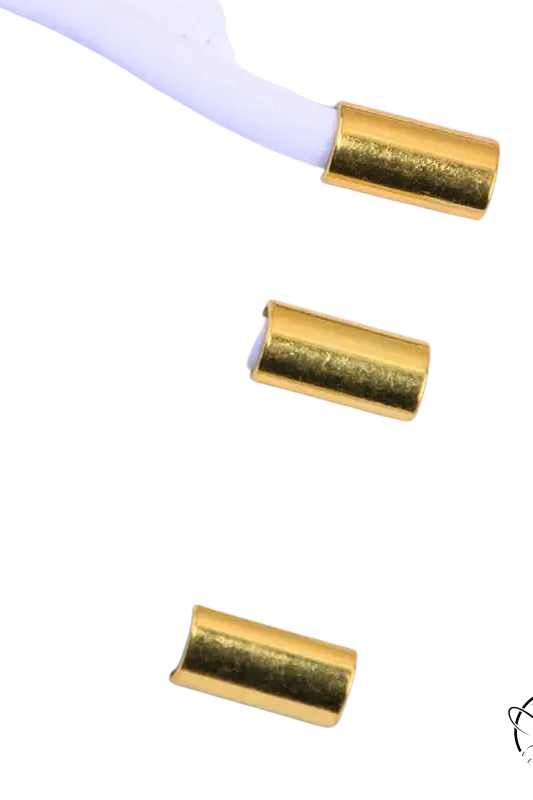 Sexy French style bikini with white fabric and gold accents