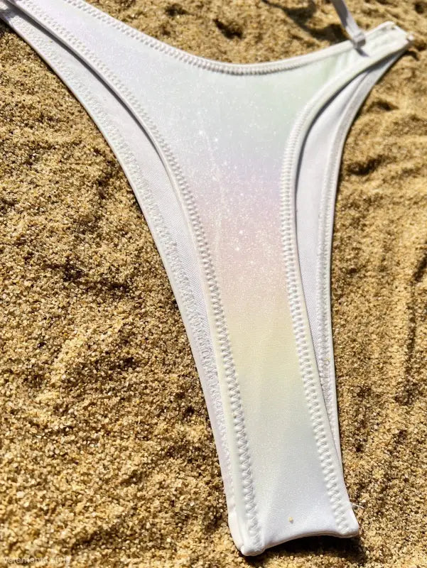 White and pastel-colored bikini bottom from the sexy gradient swimsuit collection