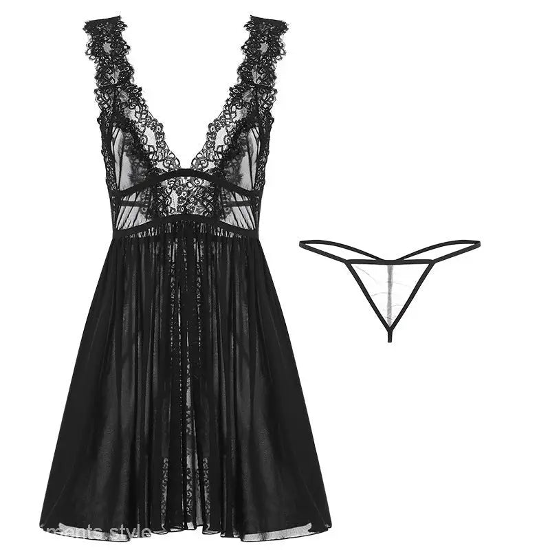 SEXY MESH SEE-THROUGH NIGHTDRESS-VETEMENTS