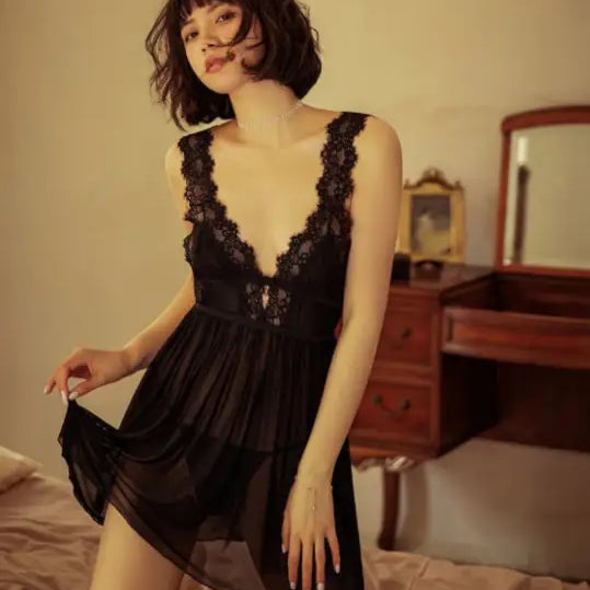 SEXY MESH SEE-THROUGH NIGHTDRESS