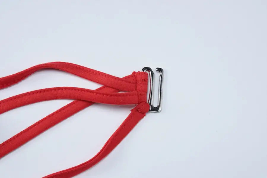 Red bra strap with metal buckle for Metal Buckle Yoga Jumpsuit for Summer Wear